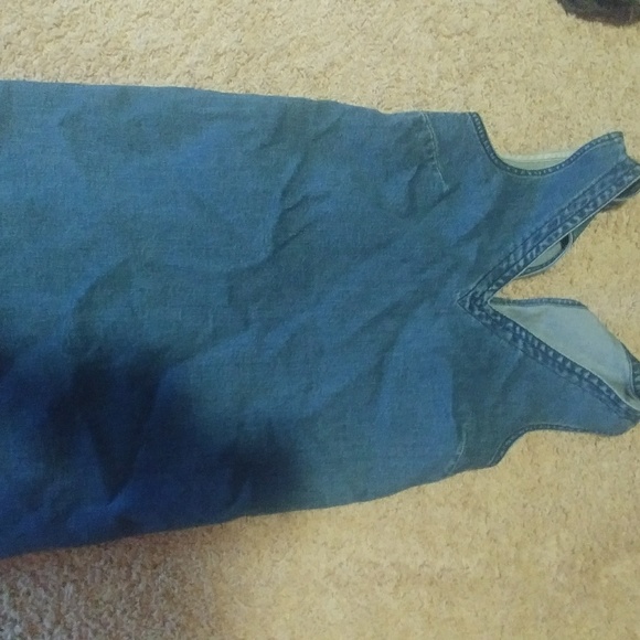 ASOS FRAYED HEM DENIM DRESS - Picture 1 of 3